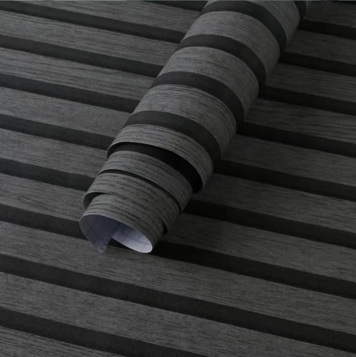 HomyDecor 3D Spilepanel i Mørk Grå Trelook kontaktplast - Homy