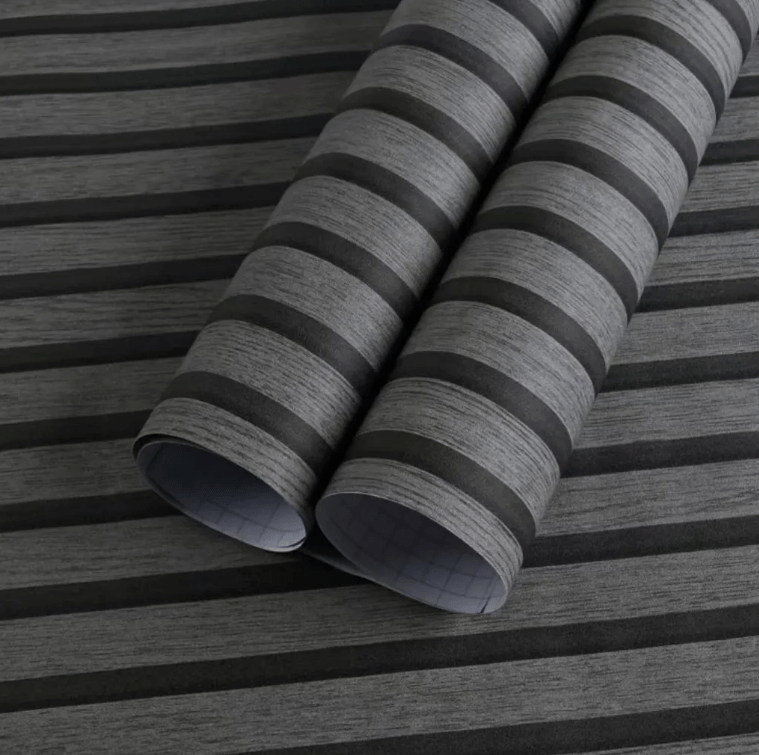 HomyDecor 3D Spilepanel i Mørk Grå Trelook kontaktplast - Homy