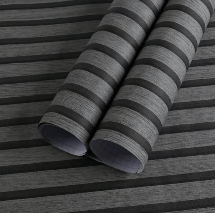 HomyDecor 3D Spilepanel i Mørk Grå Trelook kontaktplast - Homy