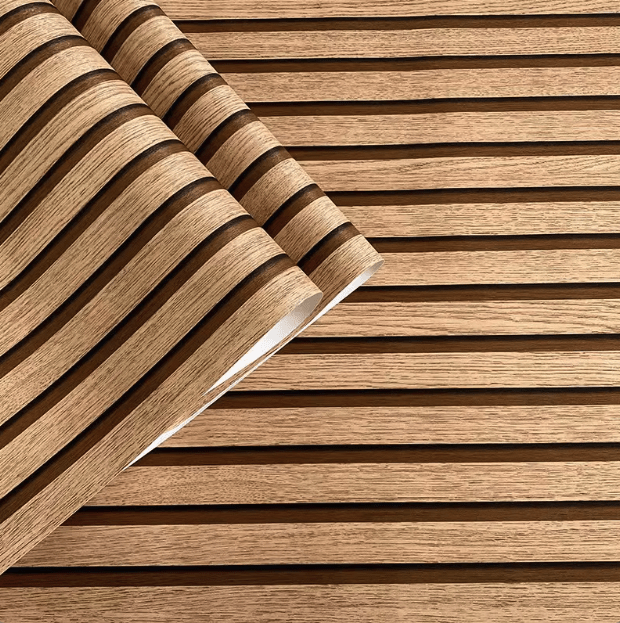 HomyDecor 3D Spilepanel i Varm Trelook kontaktplast - Homy