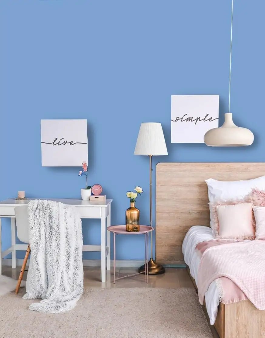 HomyDecor Ensfarget Blå kontaktplast - Homy