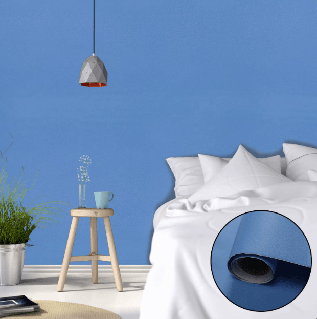 HomyDecor Ensfarget Blå kontaktplast - Homy