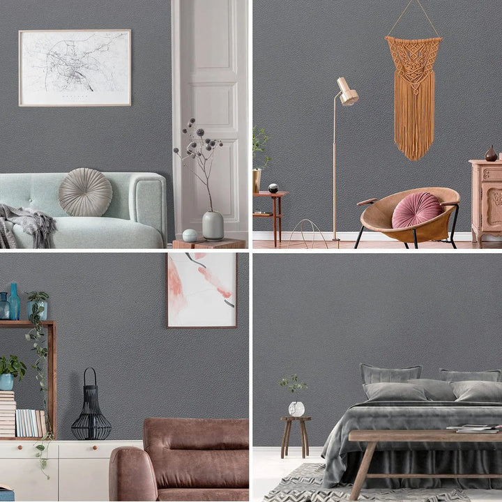 HomyDecor Ensfarget Grå kontaktplast - Homy