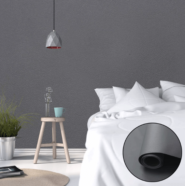 HomyDecor Ensfarget Grå kontaktplast - Homy