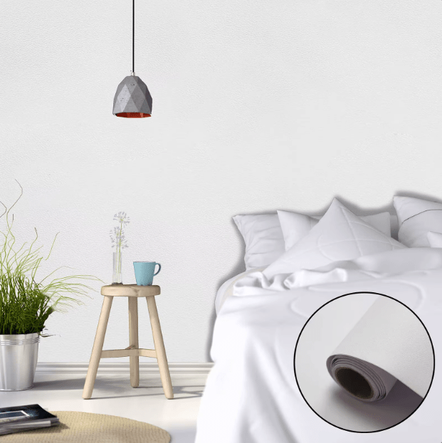 HomyDecor Ensfarget Hvit kontaktplast - Homy