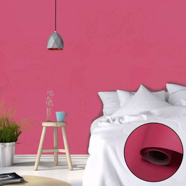 HomyDecor Ensfarget Mørk Rosa kontaktplast - Homy