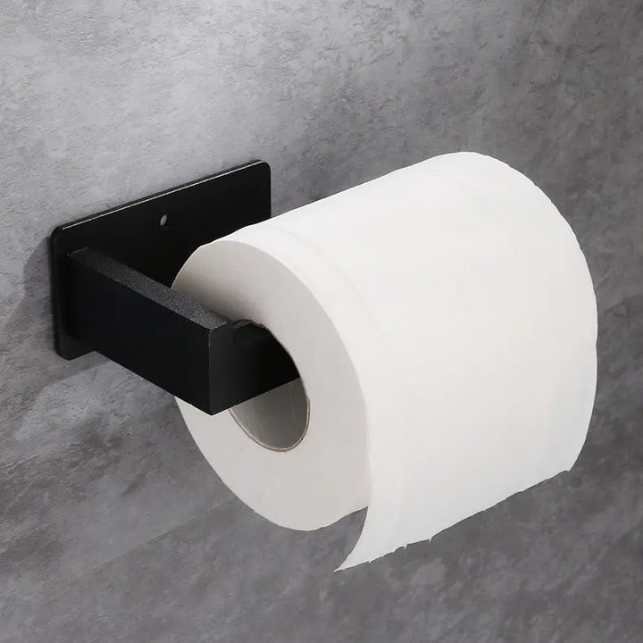 HomyDesign Elegant Selvklebende Toalettpapirholder i Sort Matt - Homy