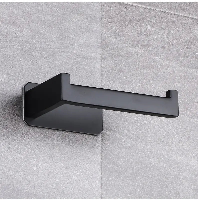 HomyDesign Elegant Selvklebende Toalettpapirholder i Sort Matt - Homy