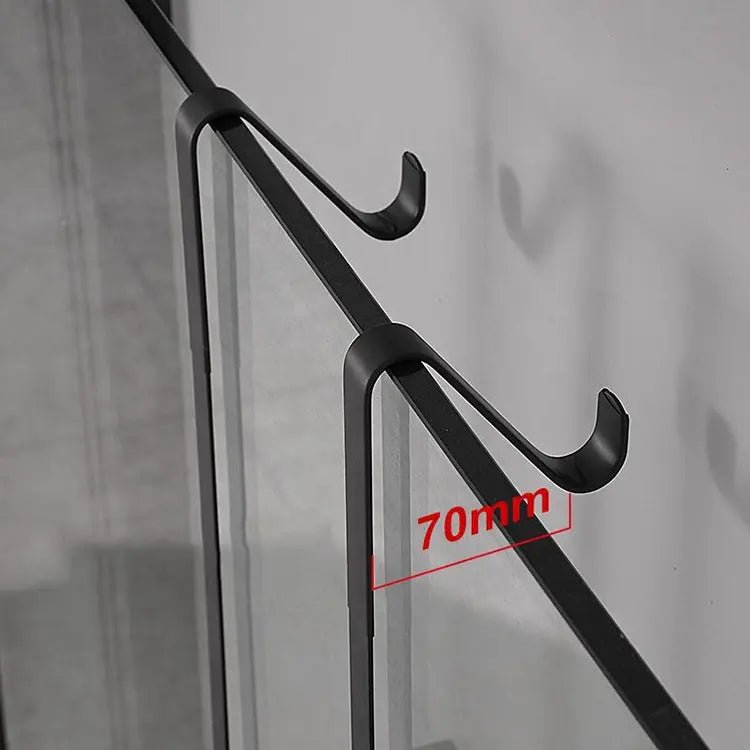 HomyDesign Opphengbar Dusjhylle med Dobbel Kurv i Matt Sort - Homy