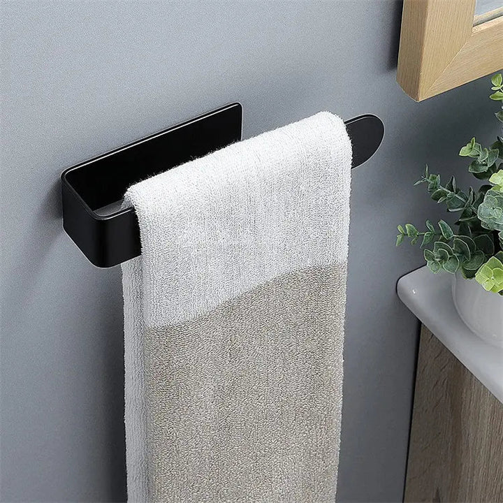 HomyDesign Selvklebende Håndklestang i Sort - 24cm - Homy