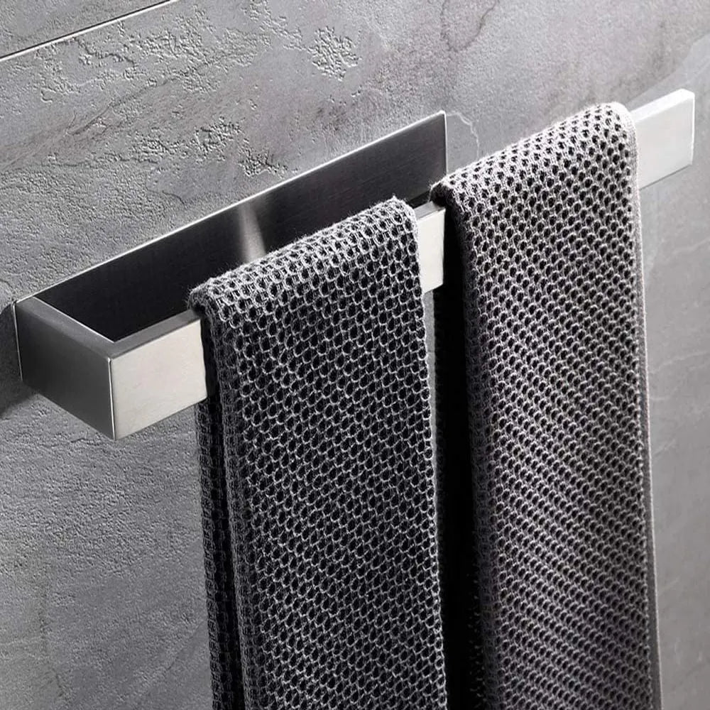 HomyDesign Selvklebende Håndklestang i Sort – 39 cm - Homy