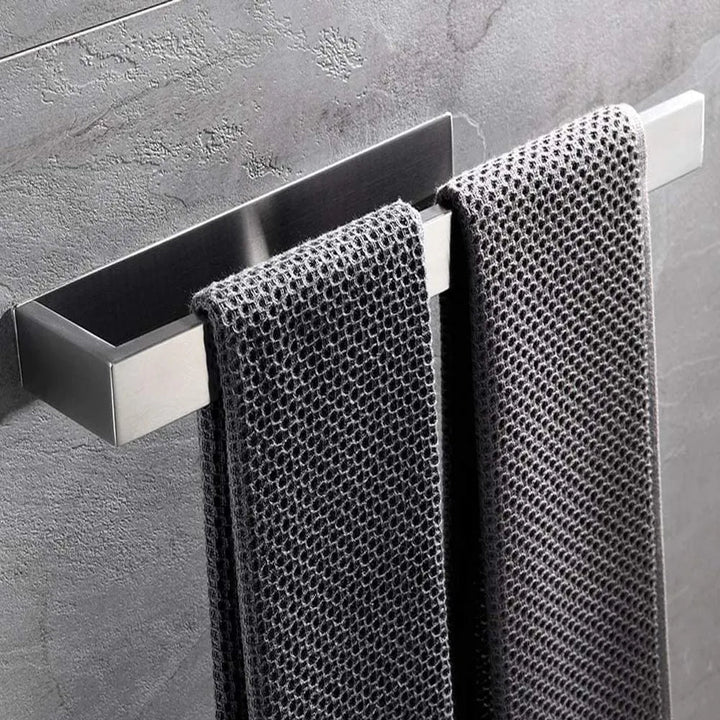 HomyDesign Selvklebende Håndklestang i Sort – 39 cm - Homy