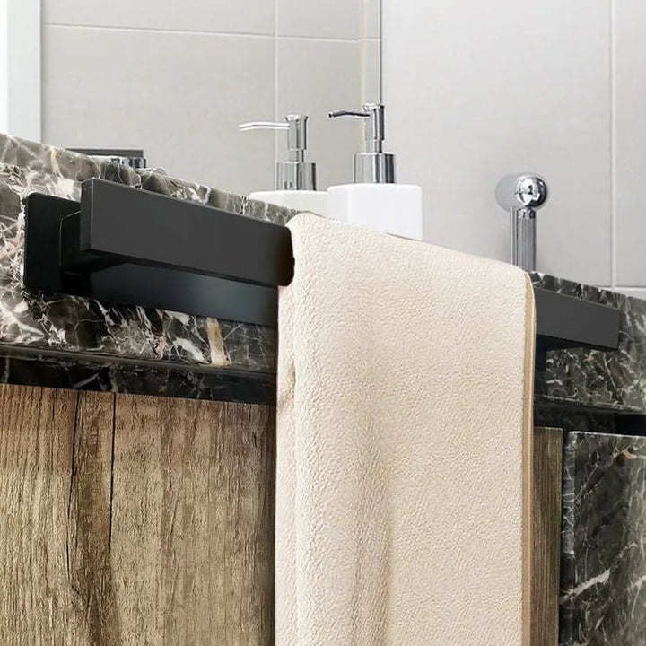 HomyDesign Selvklebende Håndklestang i Sort – 40 cm - Homy