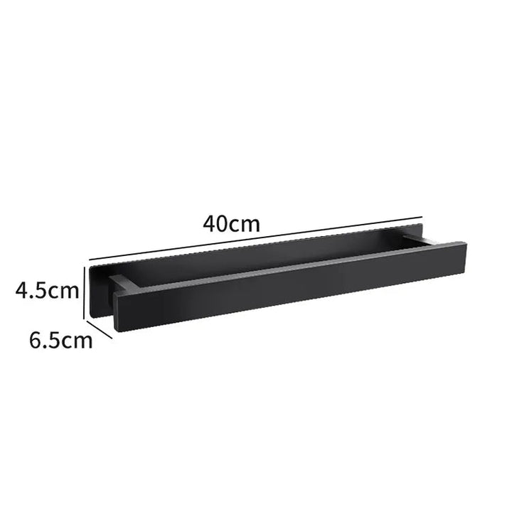 HomyDesign Selvklebende Håndklestang i Sort – 40 cm - Homy