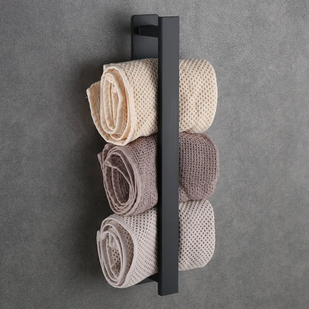 HomyDesign Selvklebende Håndklestang i Sort – 40 cm - Homy