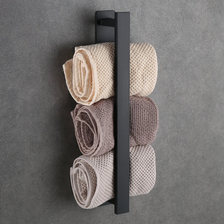 HomyDesign Selvklebende Håndklestang i Sort – 40 cm - Homy