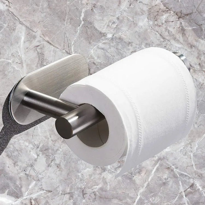 HomyDesign Selvklebende Toalettpapirholder i Børstet Stål - Homy