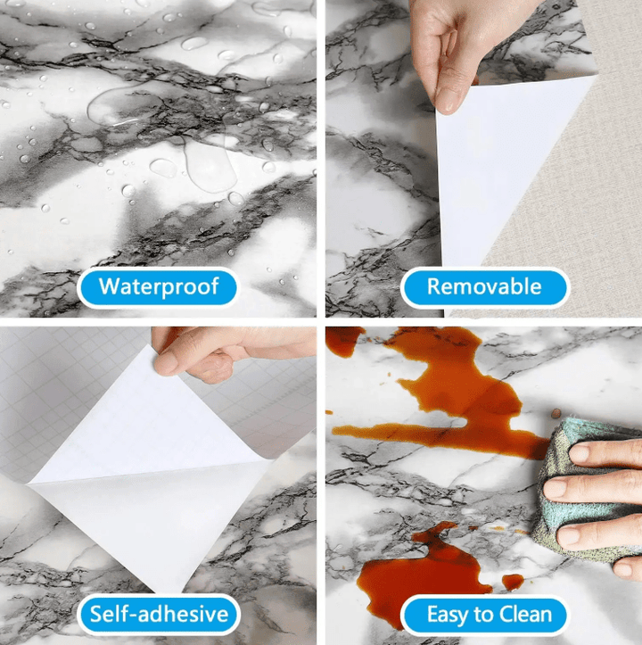 Vareprøve Marmor Dypgrå kontaktplast - Homy