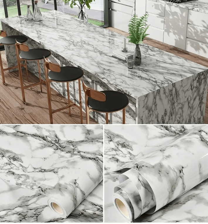 Vareprøve Marmor Frostgrå kontaktplast - Homy