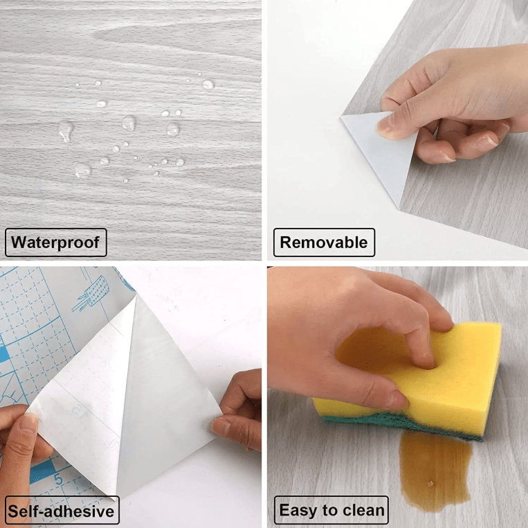 Vareprøve Nordisk Grå Trestruktur kontaktplast - Homy