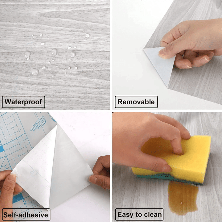 Vareprøve Nordisk Grå Trestruktur kontaktplast - Homy