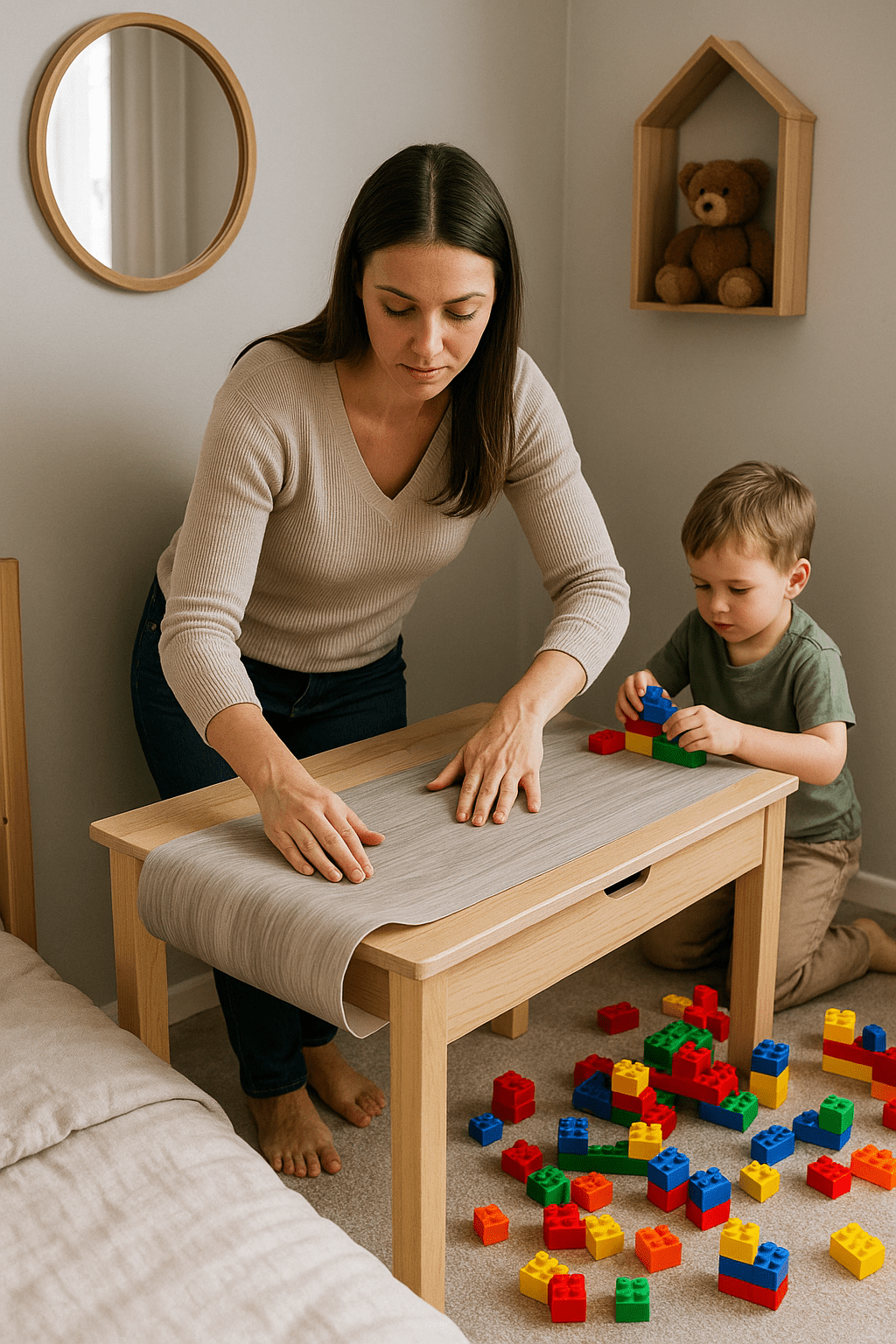 5 smarte løsninger med kontaktplast på barnerommet - Homy