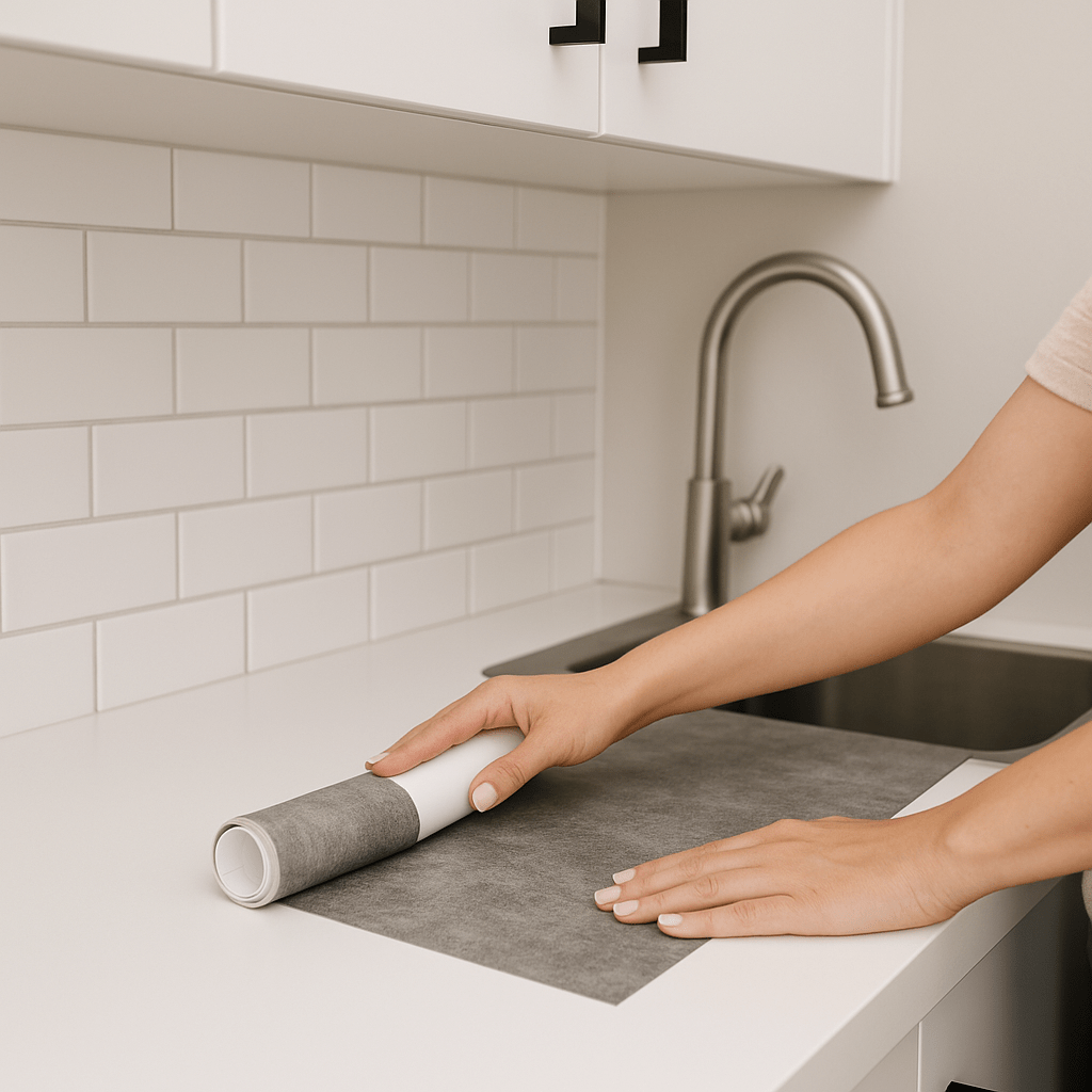 Hvordan bruke kontaktplast på kjøkkenet? Tips til benk, skap og vegger - Homy