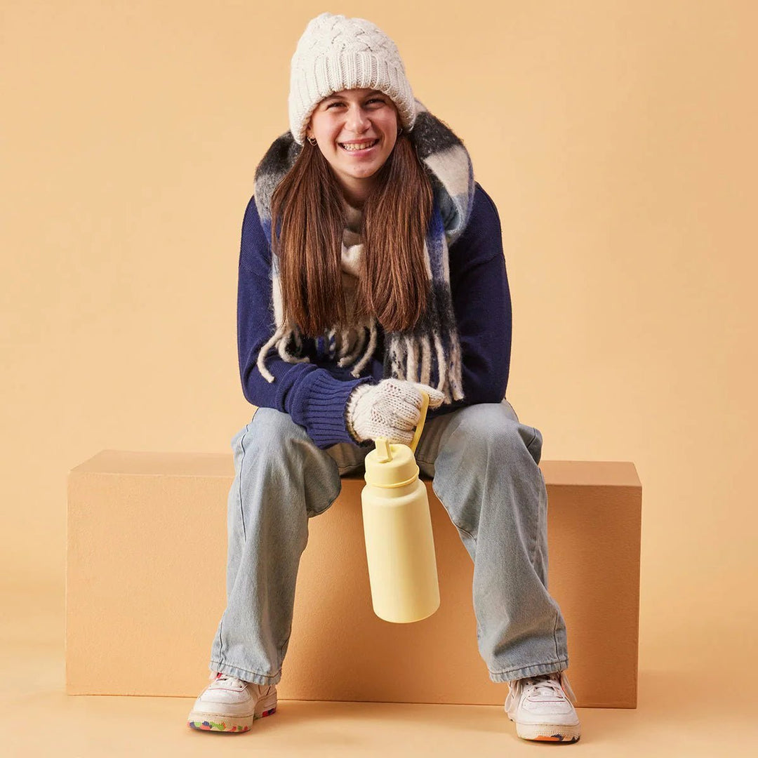 b.box Isolert Drikkeflaske med Flip - Lokk 1L - Gul - Homy