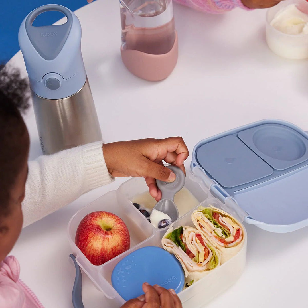 b.box Isolert Sugerørflaske 350 ml - Blå - Homy