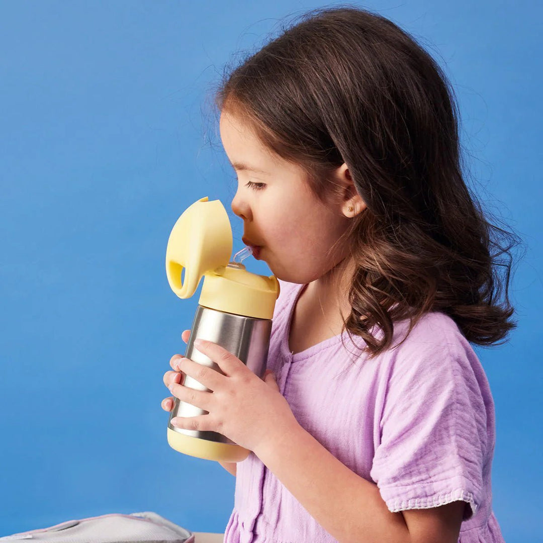 b.box Isolert Sugerørflaske 350 ml - Gul - Homy