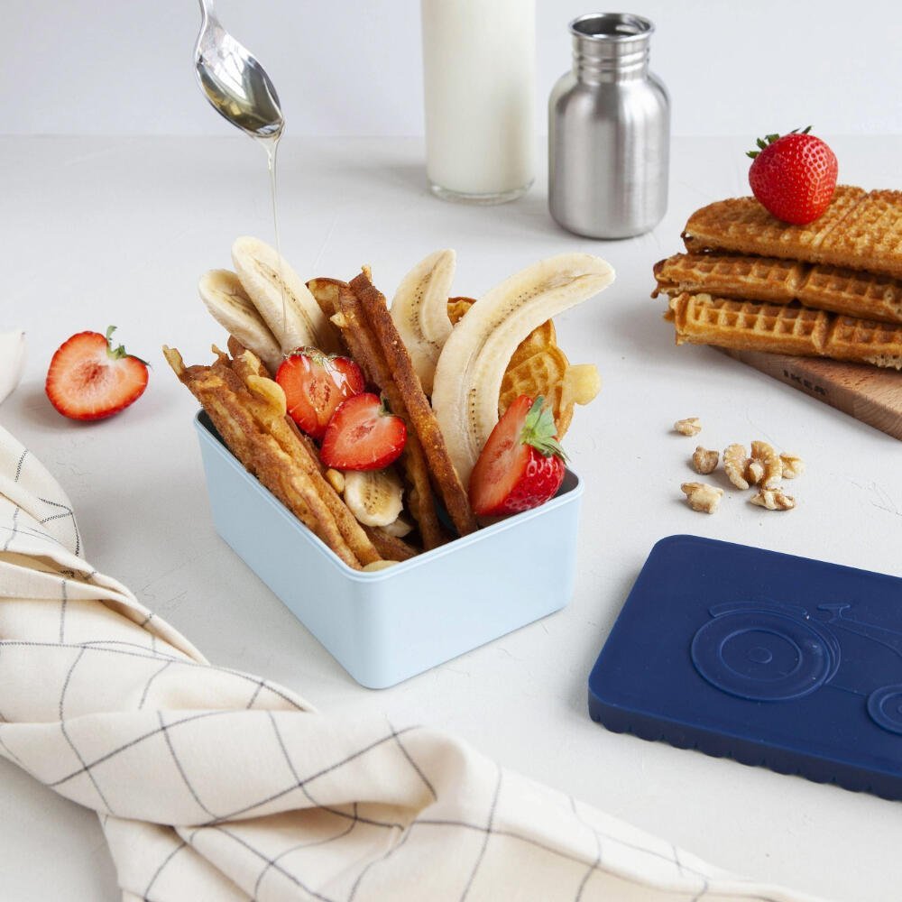 Blafre matboks i plast ett rom - Traktor Marineblå - Homy