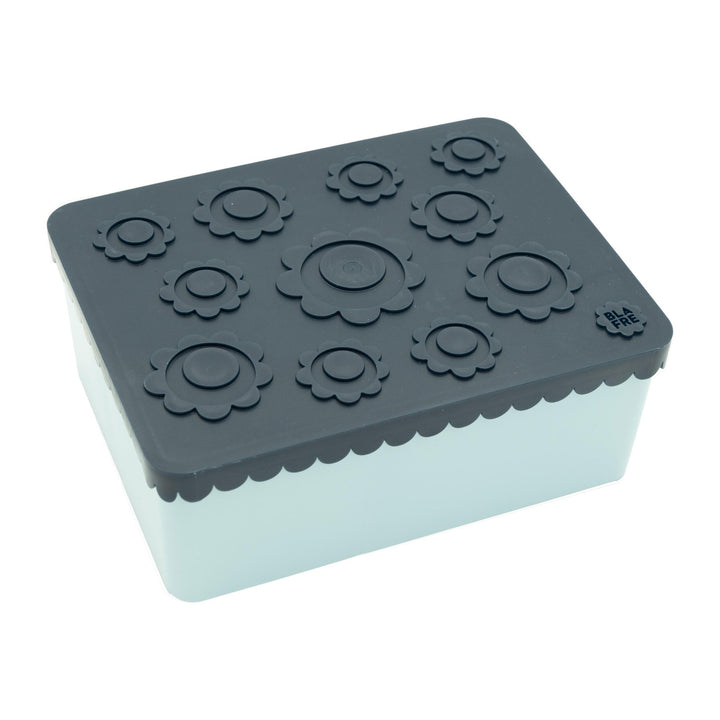 Blafre matboks i plast treroms - Blomst Marineblå/lys blå - Homy