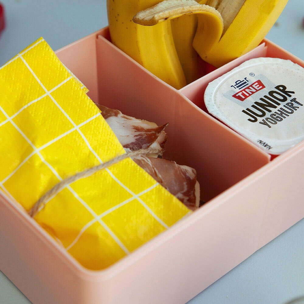 Blafre matboks i plast treroms - Blomst Rosa - Homy