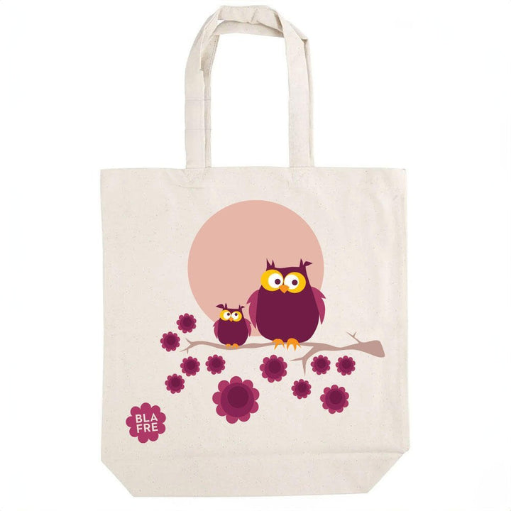 Blafre nett i bomull med trykk - Ugle - Homy