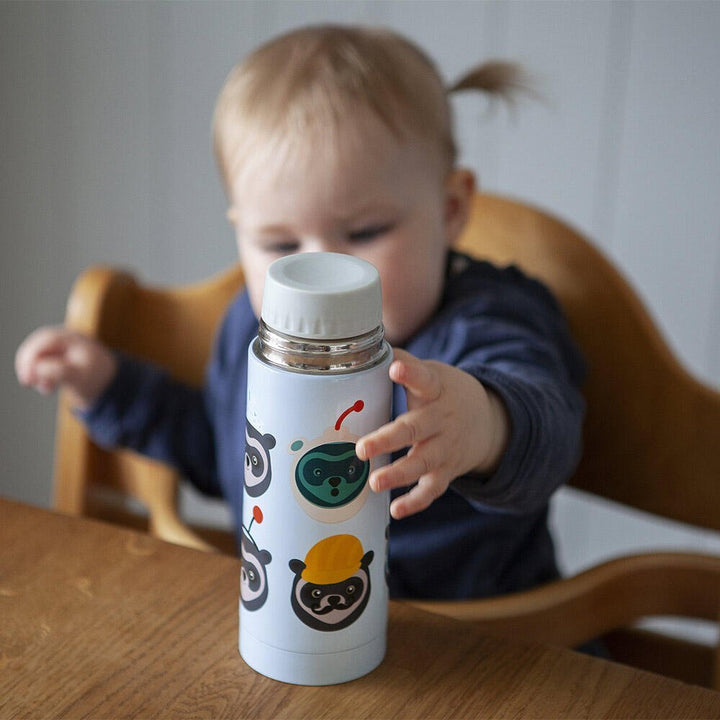 Brillebjørn termos 350ml - Lys blå - Homy