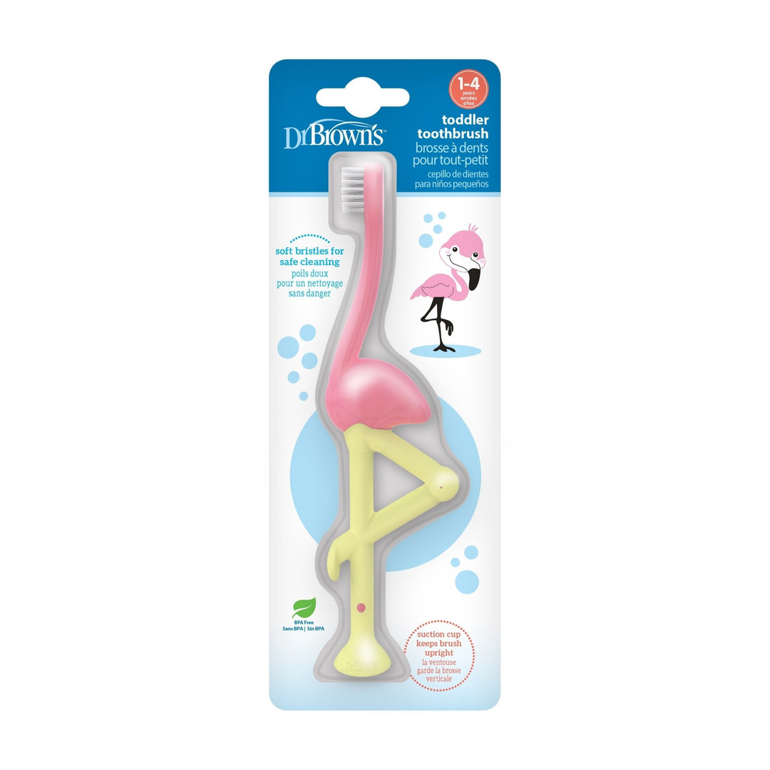 Dr. Brown’s Tannbørste Flamingo – 1–4 år - Homy