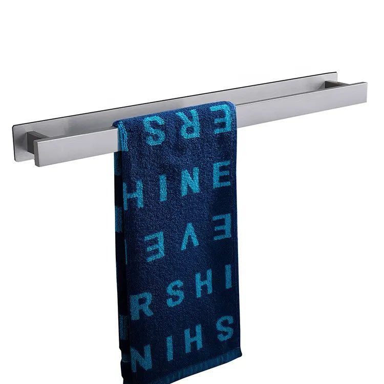 HomyDesign Selvklebende Håndklestang i Børstet Stål – 40 cm - Homy