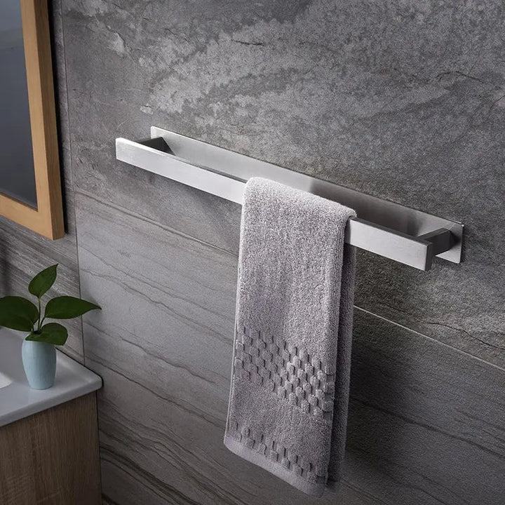 HomyDesign Selvklebende Håndklestang i Børstet Stål – 40 cm - Homy