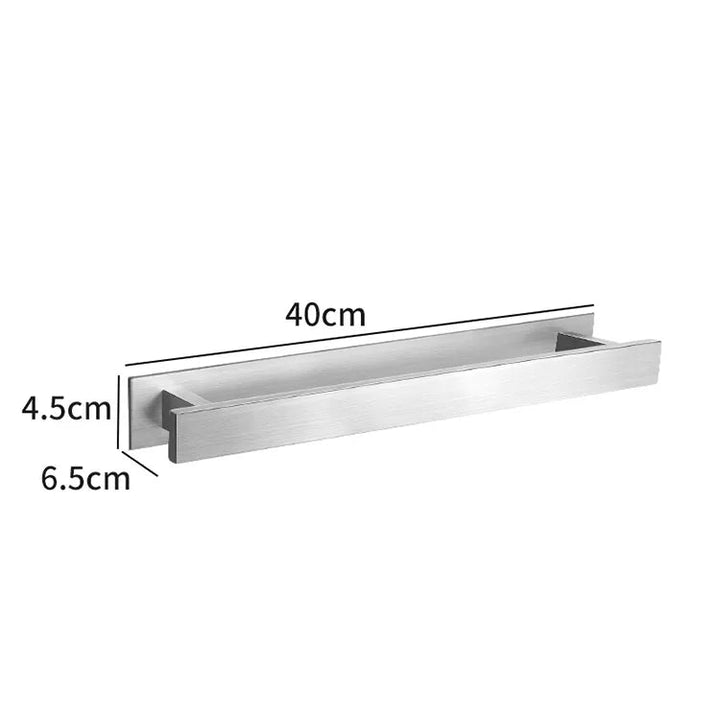 HomyDesign Selvklebende Håndklestang i Børstet Stål – 40 cm - Homy