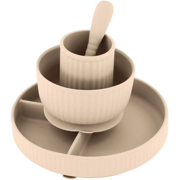 Mikk - Line Middagssett i Silikon - White Swan - Homy