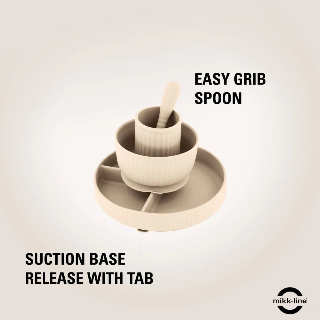 Mikk - Line Middagssett i Silikon - White Swan - Homy