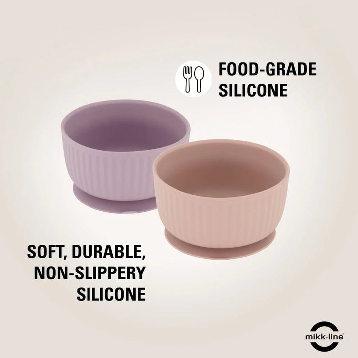 Mikk - Line Silikonbolle i 2 - pk - Faded Denim - Homy