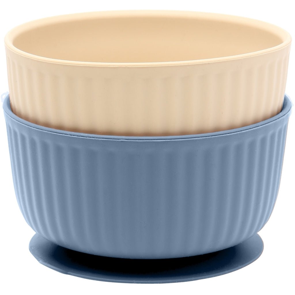 Mikk - Line Silikonbolle i 2 - pk - Faded Denim - Homy