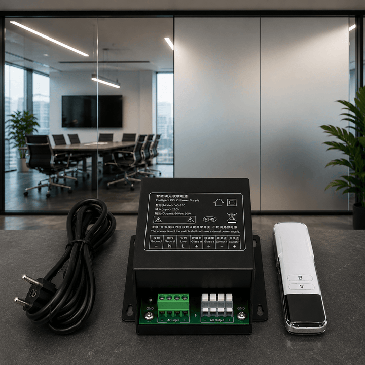 PDLC Smart Folie – Tilbehørspakke (Transformator + Kabelsett) - Homy