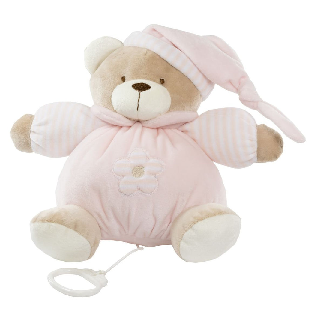 Tinka Baby Bamse med musikk 22 cm – Rosa kosebamse med spilledåse - Homy