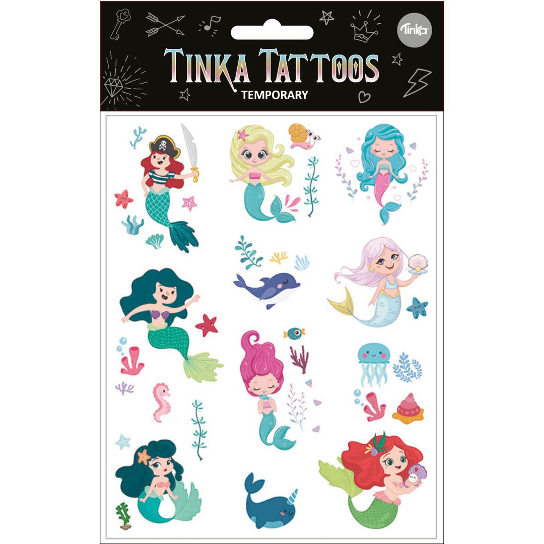 Tinka Havfruer - Midlertidige tatoveringer med magiske havfruer - Homy