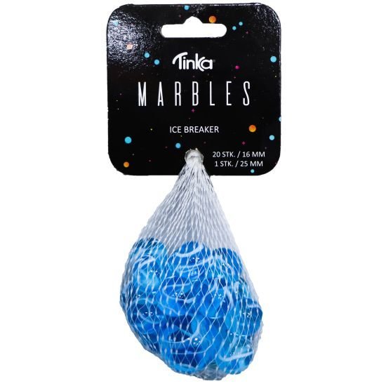 Tinka Klinkekulesett Ice Breaker 20+1 - Isblå vinterkuler - Homy