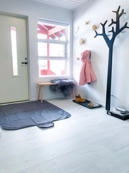 Tinkafu Gulvmatte til Barnevogn 120×145 cm – Svart - Homy