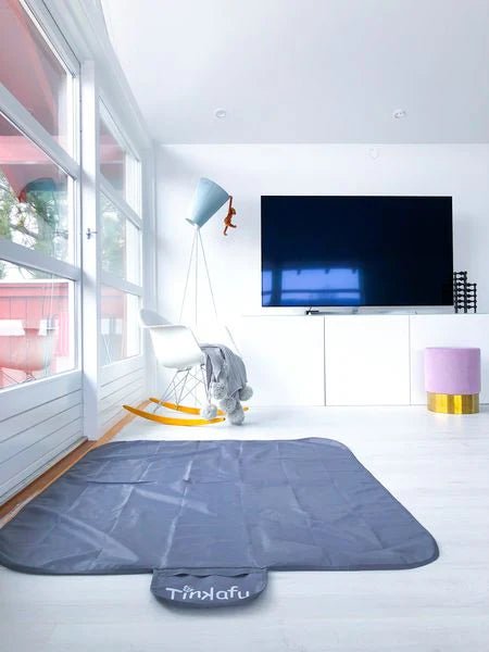 Tinkafu Gulvmatte til Barnevogn 90×145 cm – Svart - Homy