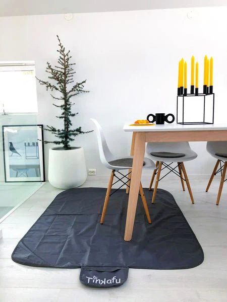 Tinkafu Gulvmatte til Barnevogn 90×145 cm – Svart - Homy